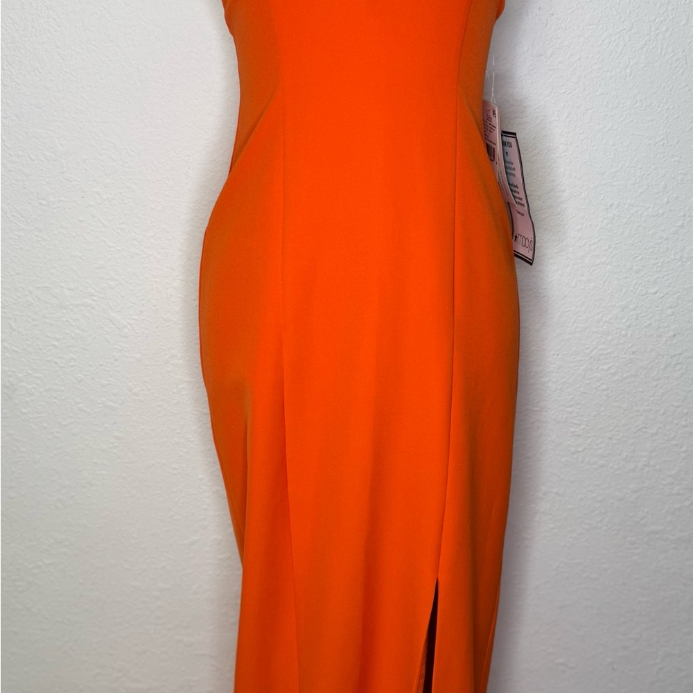 Aidan Mattox Strapless Orange Dress